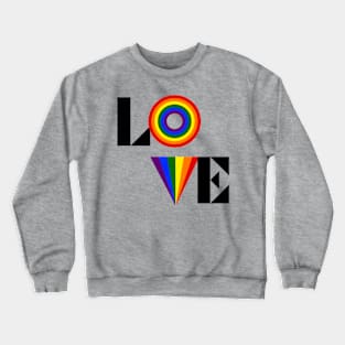 Love phrase LGBTQ pride month illustration Crewneck Sweatshirt